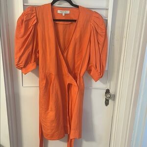 Hunter Bell Orange Asymmetrical Dress